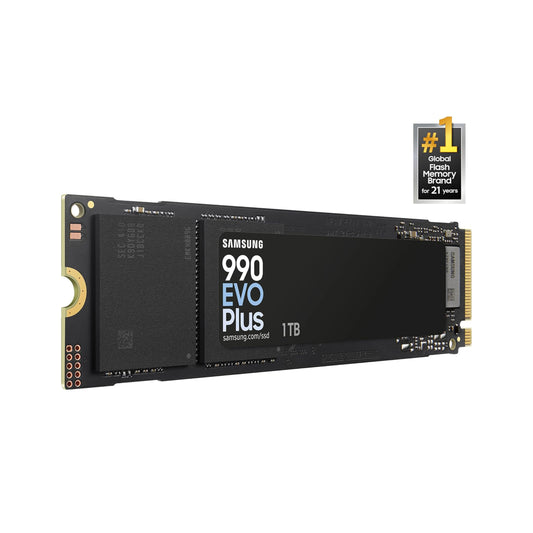 Samsung 990 EVO Plus SSD 1TB, PCIe Gen 4x4, Gen 5x2 M.2 2280, Speeds Up-to 7,150 MB/s, Upgrade Storage for PC/Laptops, HMB Technology and Intelligent Turbowrite 2.0