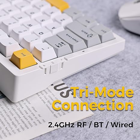 MCHOSE G75-10 PRO Grey Gasket mount Mechanical RGB Gaming Keyboard,RED Switch