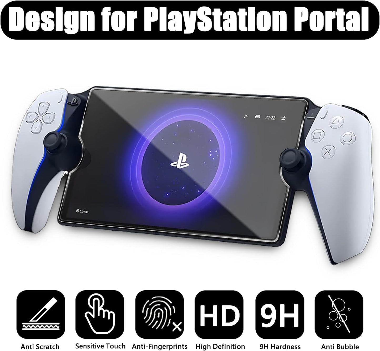 Screen Protector for PlayStation Portal Remote Player 8 inch, Tempered Glass