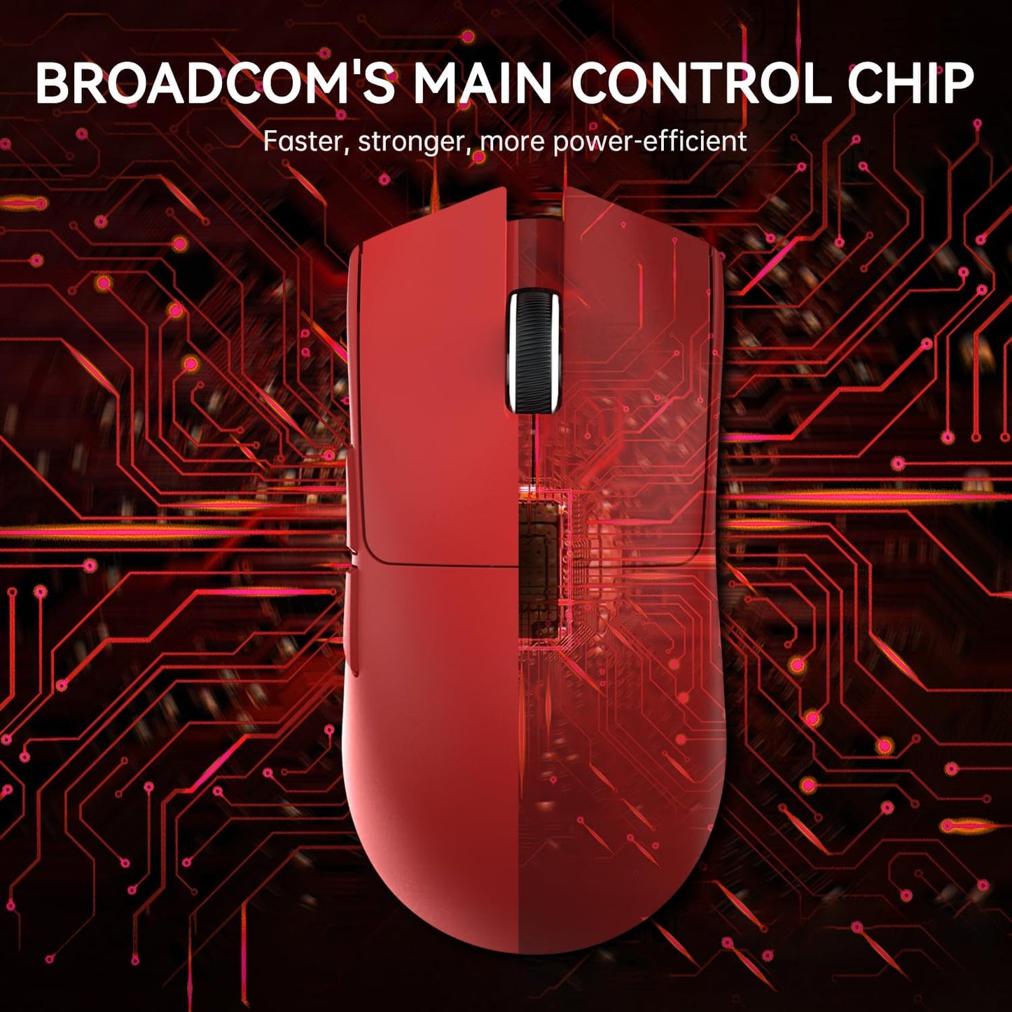 ATTACK SHARK X11 Lightweight Wireless Gaming Mouse with RGB Charging Dock,Tri-Mode-2.4G/USB-C Wired/BT,22K DPI,PAW3311 Optical Sensor,HUYU Switch, 5 programmable Buttons for PC,Mac-Red