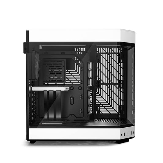 HYTE Y60 Modern Aesthetic Dual Chamber Panoramic Tempered Glass Mid-Tower ATX Computer Gaming Case with PCIE 4.0 Riser Cable Included, White (CS-HYTE-Y60-BW)