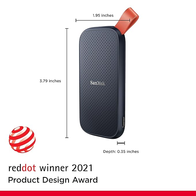 Sandisk 1TB Portable SSD, 800MB/s R, USB 3.2 Gen 2, Rugged SSD with Upto 2 Meter Drop Protection, Type-C to Type-A Cable, PC & Mac Compatible, External SSD
