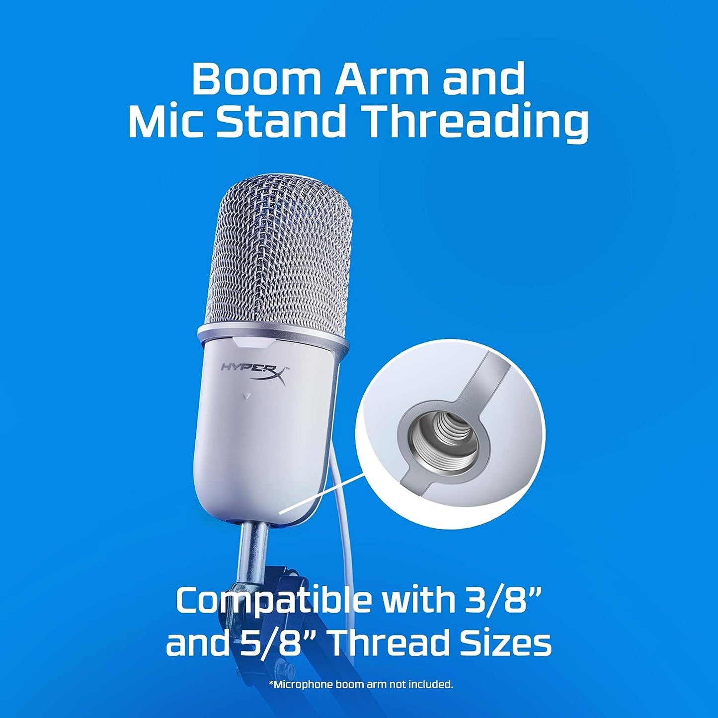 HyperX SoloCast- 24 Bit Upgrate - USB Condenser Gaming Microphone, for PC, PS4, and Mac, Tap-to-Mute Sensor, Cardioid Polar Pattern, Gaming, Streaming, Podcasts, Twitch, YouTube, Discord