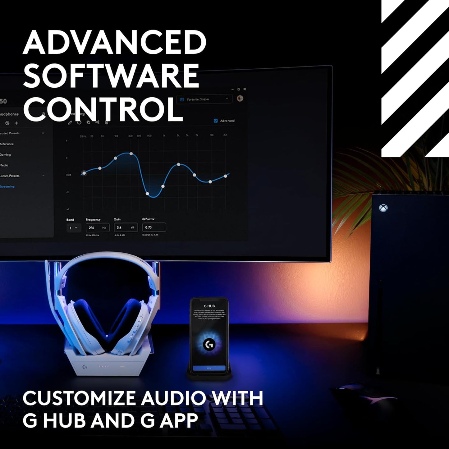 Logitech G Astro A50 Omni-Platform Wireless Gaming Headset + Base Station for PS5, Xbox, PC: White