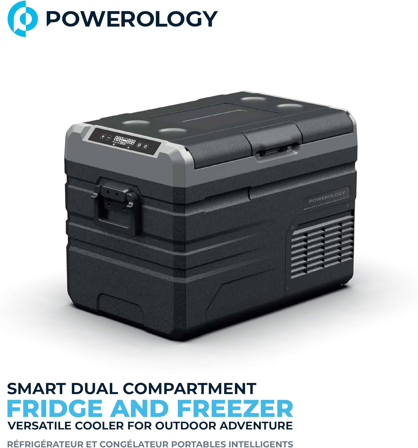 Powerology 37L Smart Dual Compartment Fridge And Freezer, Upto -20 Celcius.