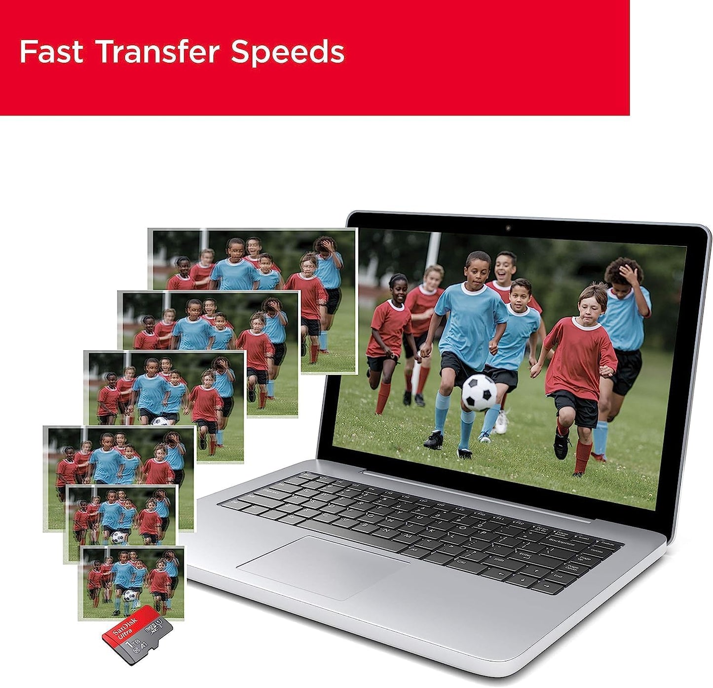 SanDisk 1TB Ultra microSDXC UHS-I Memory Card with Adapter - Up to 150MB/s, C10, U1, Full HD, A1, MicroSD Card.