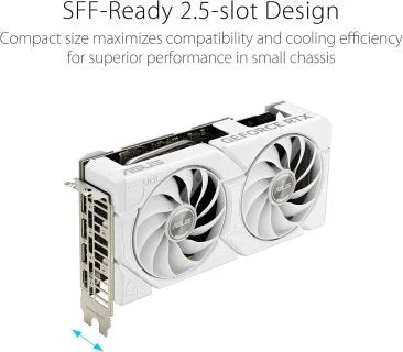 Asus Dual GeForce RTX 4060 EVO OC 8GB GDDR6 Graphics Card - White - 90YV0JCB-M0NA00