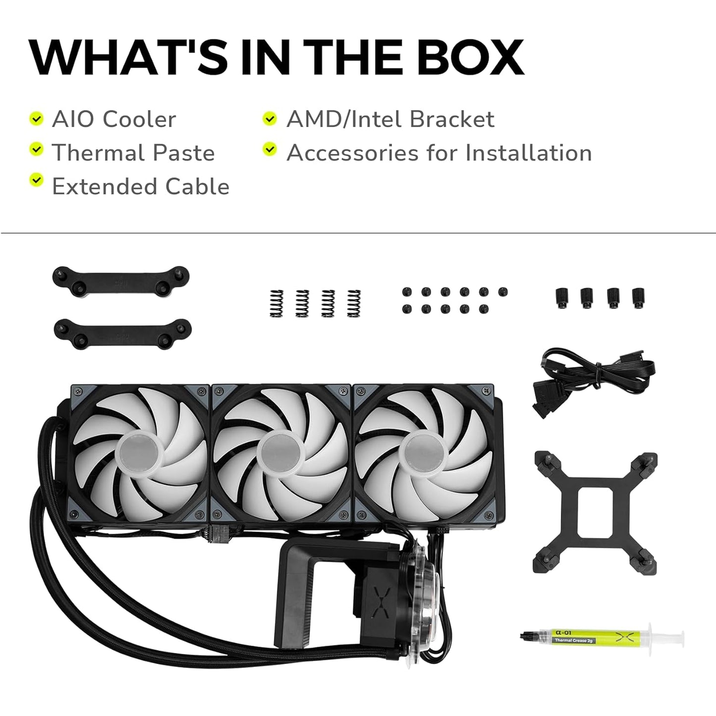 TRYX Panorama SE 360 ARGB Black 360mm AIO Rotatable 6.5'' AMOLED Curved Screen 3D Anamorphic Effect Customizable AIO Cooler 360mm Black Asetek Adela 280w TDP Intel LGA 1851/1700/1200/115X AMD AM5/AM4
