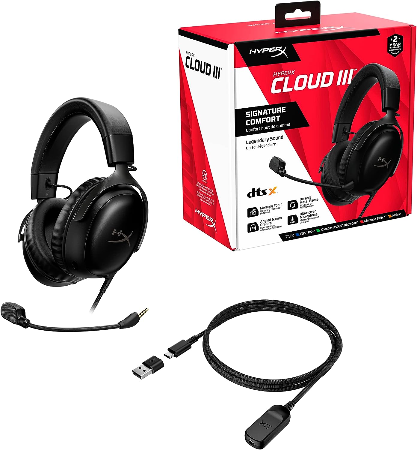 HyperX Cloud III Gaming Headset-Black