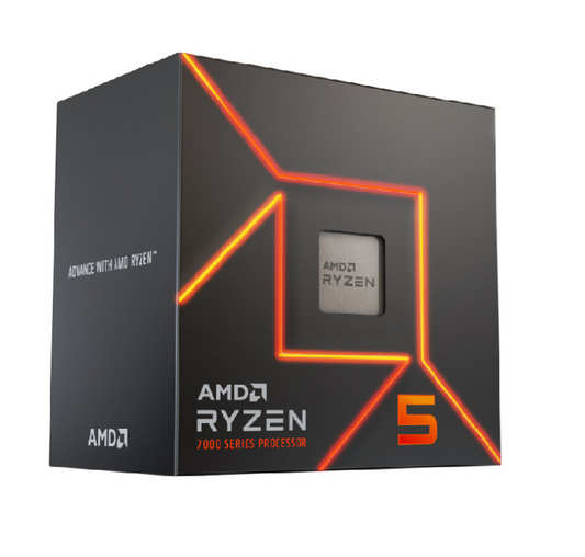 AMD Ryzen 5 7600 3.6GHz AM5 Gaming Processor, 6 Cores & 12 Threads, 5.1GHz Boost Clock, AMD Radeon Graphics.
