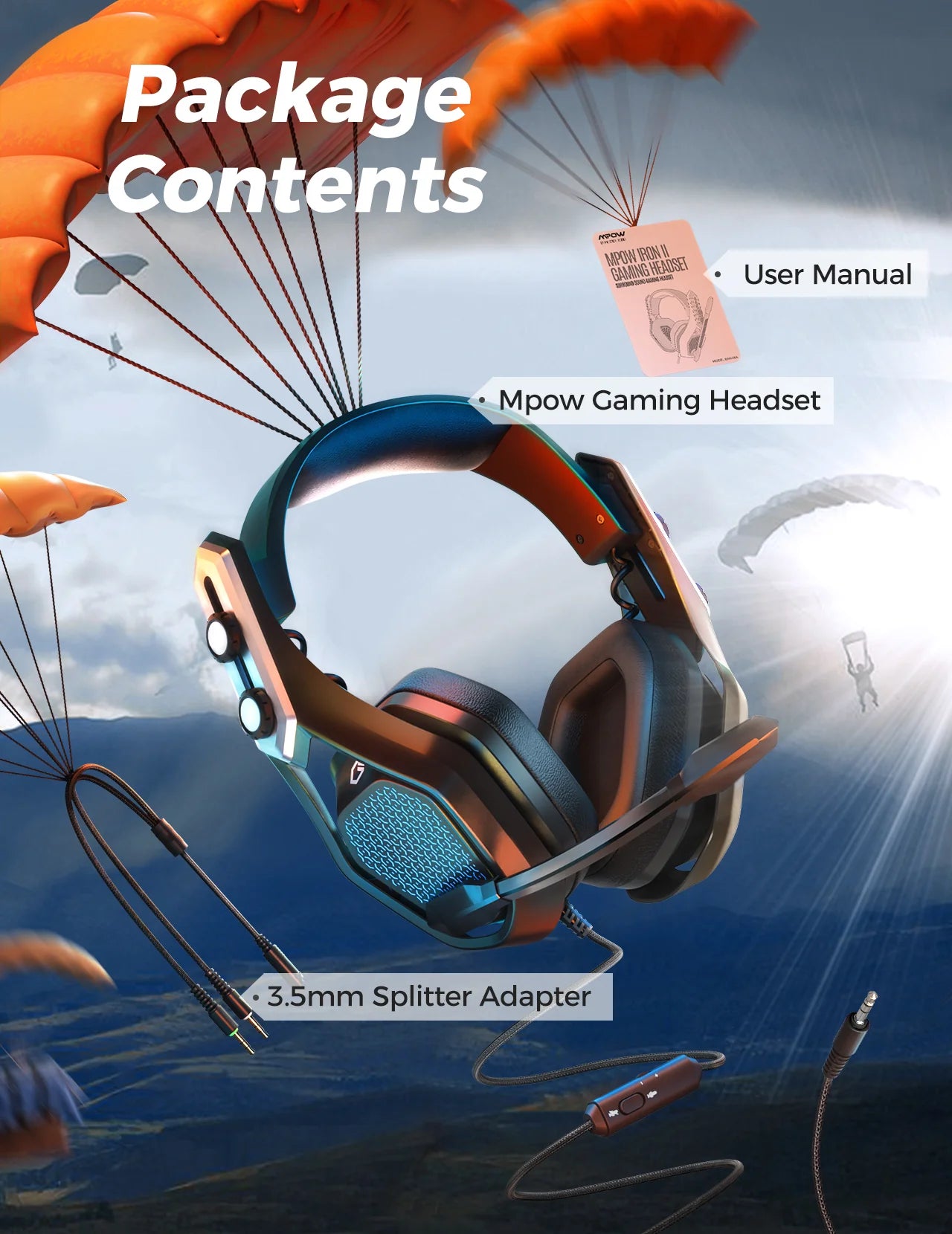 Mpow IRON SE Wired Gaming Headset.