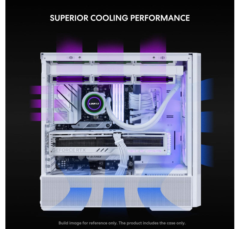 LIAN LI LANCOOL 207 Compact ATX RGB Gaming Computer Case, Airflow Optimized Mesh Panels Tower Chassis w/ 2x140mm ARGB,2x120mm PWM Fans Pre-Installed, USB Type-C Port, Tempered Glass Side Panel (White)