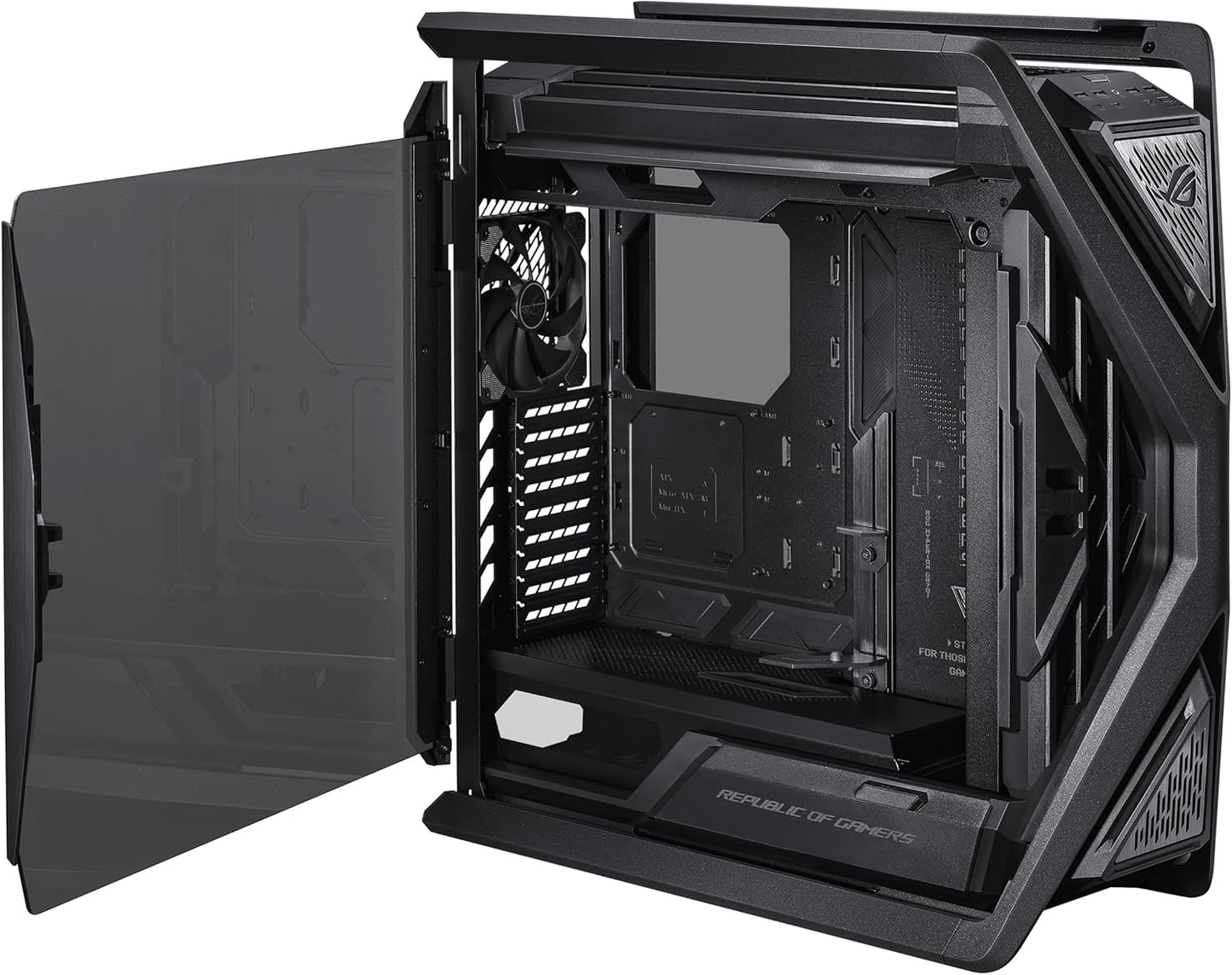 ASUS ROG Hyperion GR701 BTF Edition E-ATX Gaming Case - Supports Hidden Port Motherboards, 420mm Dual Radiator Support, 4x 140mm Fans, ARGB Fan Hub, 60W Fast Charge