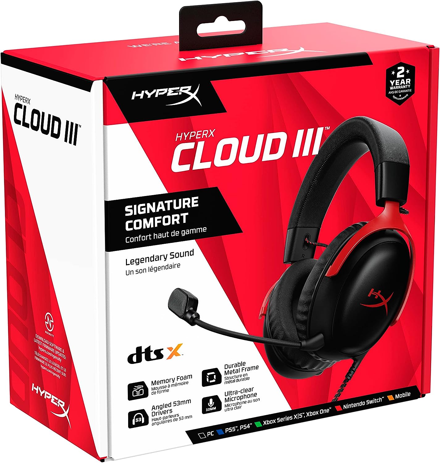 HyperX Cloud III Gaming Headset Black-Red