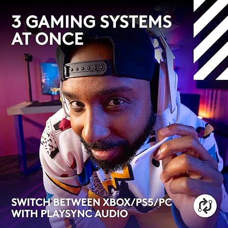 Logitech G Astro A50 Omni-Platform Wireless Gaming Headset + Base Station for PS5, Xbox, PC: White