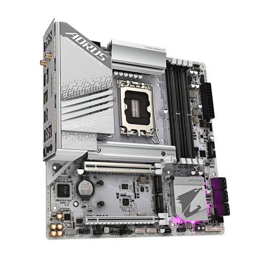 GIGABYTE Z790M AORUS Elite AX ICE LGA 1700 Intel Z790 M-ATX Motherboard with DDR5, Triple M.2, PCIe 5.0, USB 3.2 Gen2X2 Type-C, Intel Wi-Fi 6E, 2.5GbE LAN, Q-Flash Plus, EZ-Latch Plus-GC