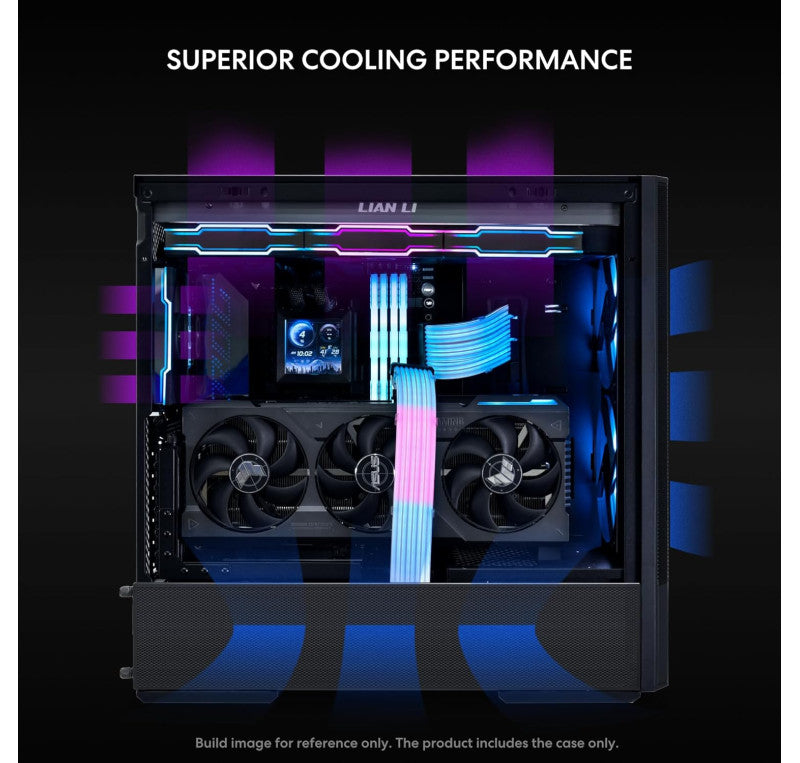 LIAN LI LANCOOL 207 Compact ATX RGB Gaming Computer Case, Airflow Optimized Mesh Panels Tower Chassis w/ 2x140mm ARGB,2x120mm PWM Fans Pre-Installed, USB Type-C Port, Tempered Glass Side Panel (Black)