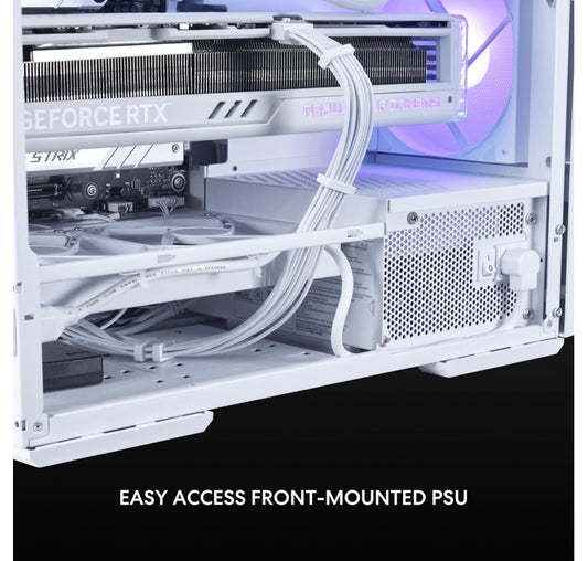 LIAN LI LANCOOL 207 Compact ATX RGB Gaming Computer Case, Airflow Optimized Mesh Panels Tower Chassis w/ 2x140mm ARGB,2x120mm PWM Fans Pre-Installed, USB Type-C Port, Tempered Glass Side Panel (White)