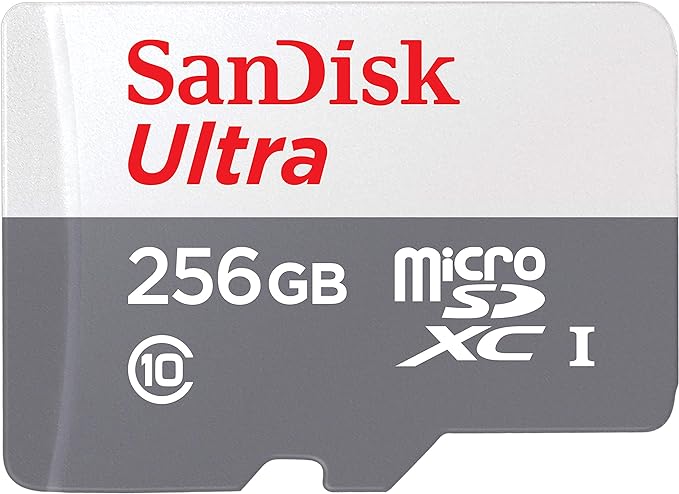 Sandisk 256GB Ultra Microsdxc Uhs 1 Card 100Mb/S Grey -Sdsqunr-256G-Gn3Mn, Grey - Games Corner