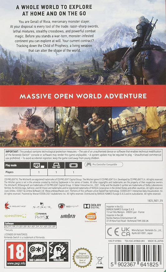 Witcher 3: Wild Hunt - Base game Switch