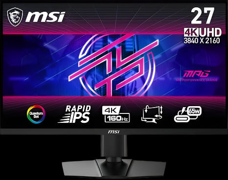 MSI MPG274URF QD 27-inch 3840 x 2160 (UHD) 4k gaming Monitor, 160Hz, 0.5ms,Black