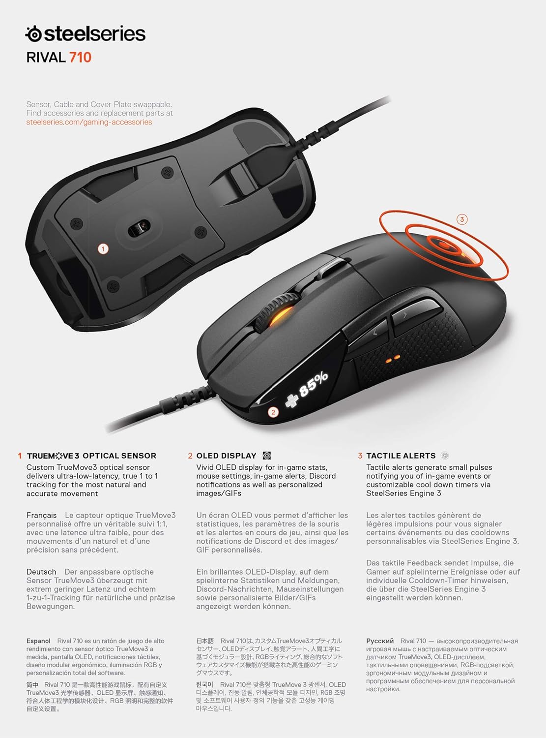 SteelSeries Rival 710 Gaming Mouse