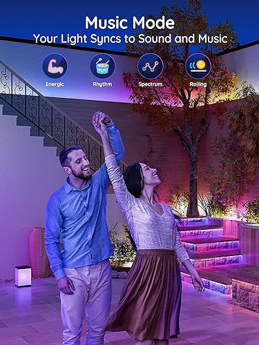 Govee Outdoor LED Strip Lights, 32.8ft RGBIC Smart Outdoor Lights, IP65 Waterproof Lights,