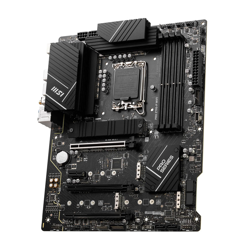 MSI Pro Z790-P WiFi Pro Series Motherboard, Supports 12th/13th Gen Intel Processors, LGA 1700, DDR5, PCIe 5.0, M.2, 2.5Gbps LAN, USB 3.2 Gen2, Wi-Fi 6E, ATX
