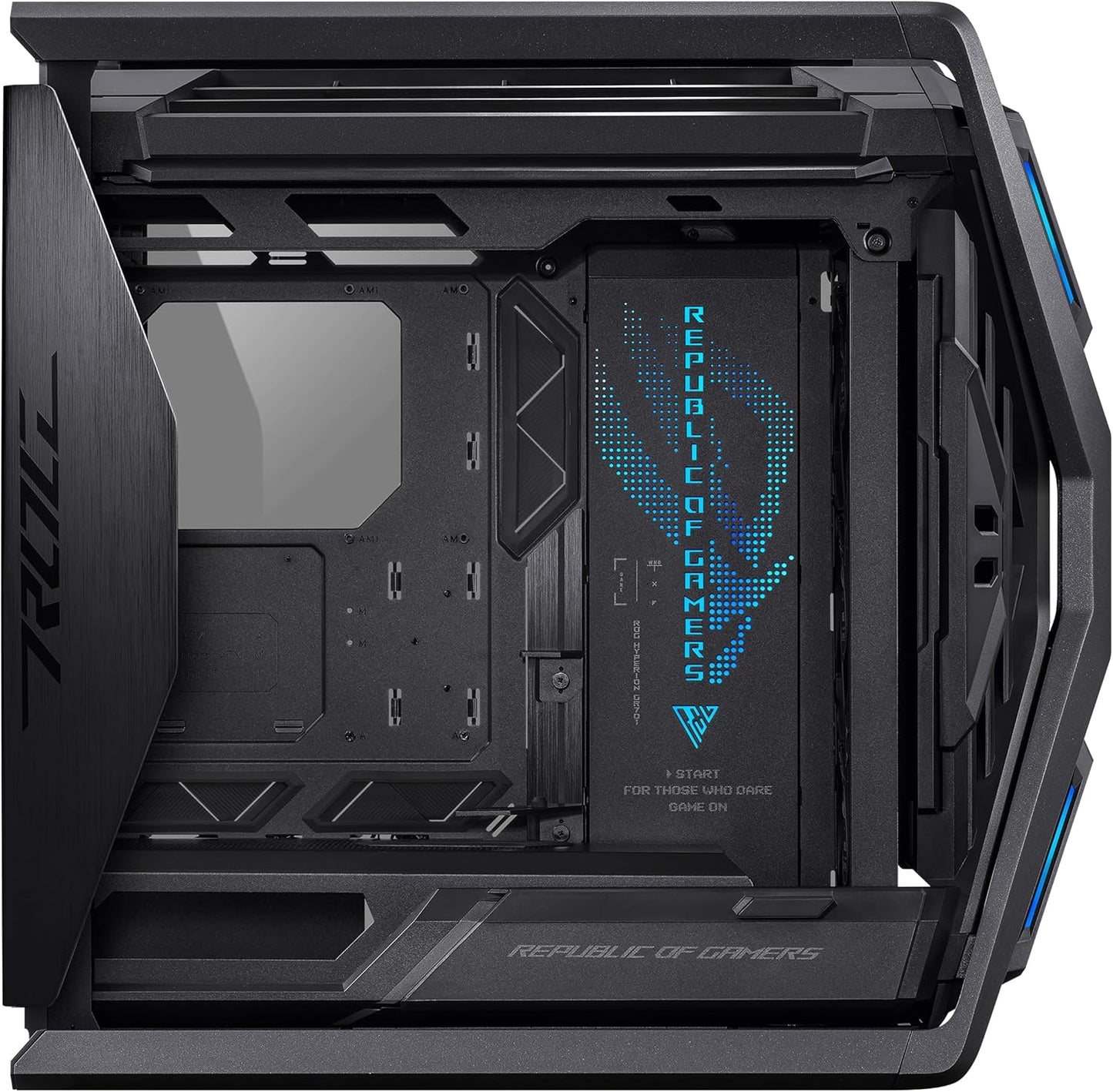 ASUS ROG Hyperion GR701 BTF Edition E-ATX Gaming Case - Supports Hidden Port Motherboards, 420mm Dual Radiator Support, 4x 140mm Fans, ARGB Fan Hub, 60W Fast Charge