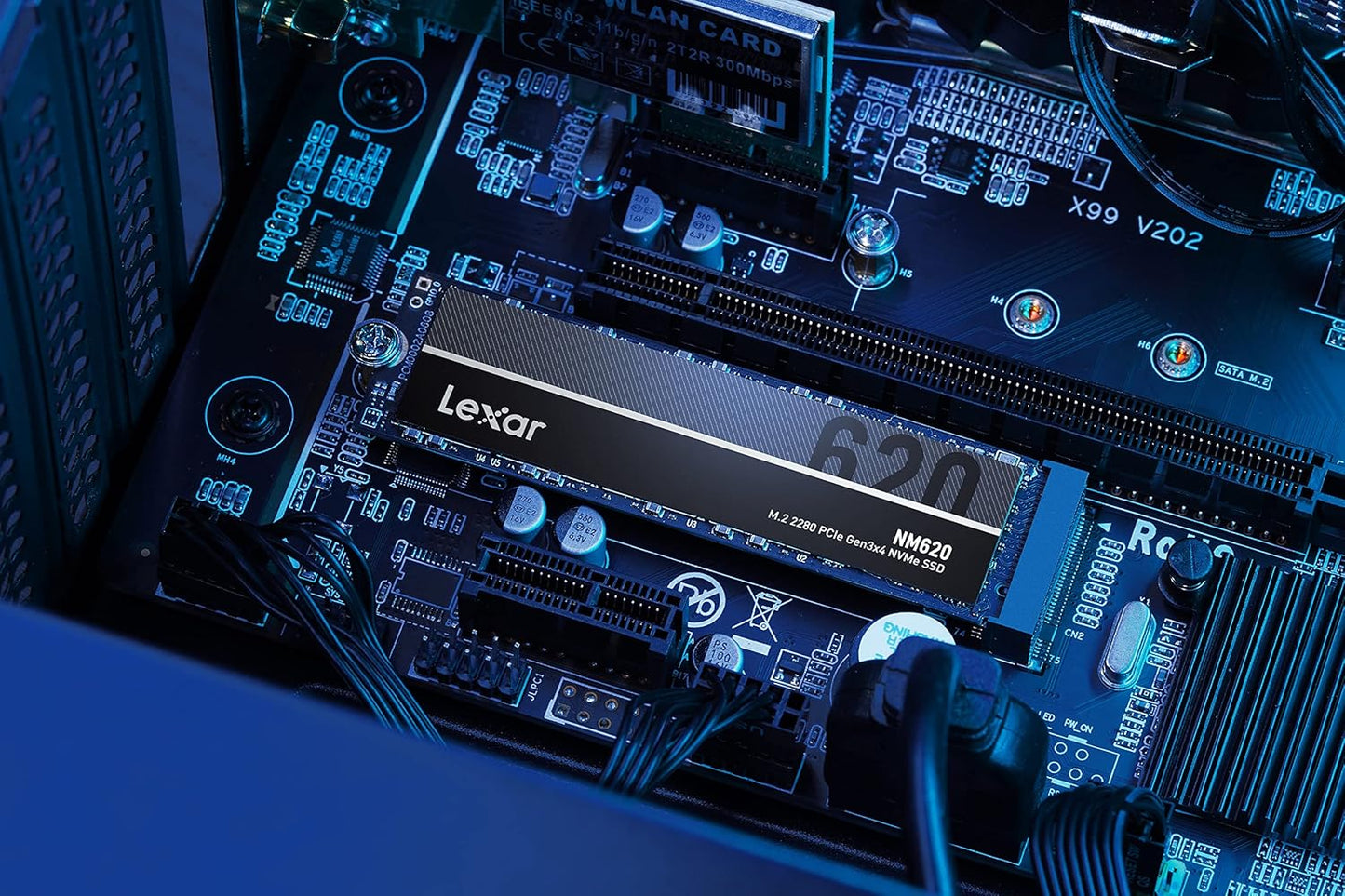 Lexar NM620 1TB SSD, M.2 2280 PCIe Gen3x4 NVMe 1.4 Internal SSD, Up to 3500MB/s Read, 3000MB/s Write, 3D NAND Flash Internal Solid State Drive for PC Enthusiasts and Gamers