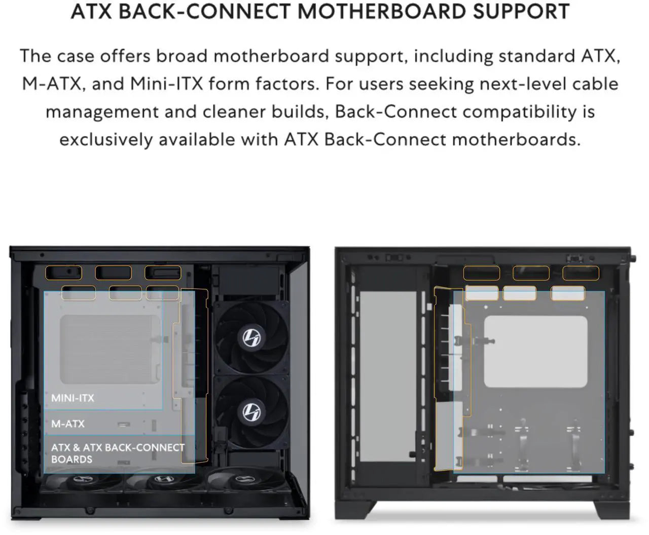 Lian Li O11D MINI V2 Compact ATX Mid-Tower Airflow Computer Case - Black - G99.O11DMIV2X.BLK.00