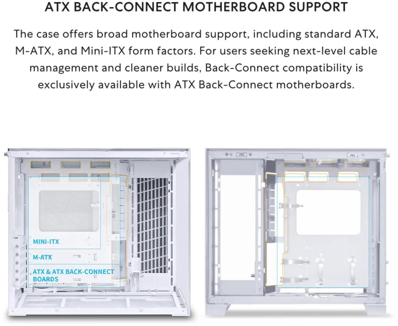 Lian Li O11D MINI V2 Compact ATX Mid-Tower Airflow Computer Case - White - G99.O11DMIV2W.WH.00