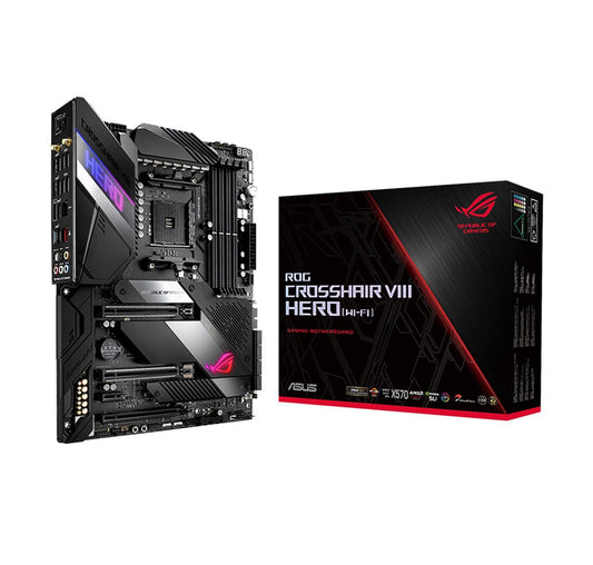 ASUS ROG X570 CROSSHAIR VIII HERO (WI-FI) ATX MOTHERBOARD WITH PCIE 4.0, DUAL M.2, SATA 6GB/S, USB3.2 GEN 2, 2.5GBPS LAN, WIFI 6 AMD AM4