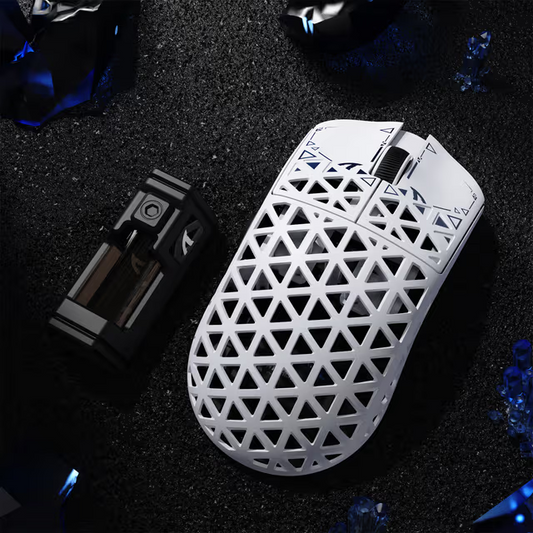 ATTACK SHARK R5 Ultra Carbon Fiber Wireless Gaming Mouse, 39g World-Class Superlight, 8K Polling, 42,000 DPI PAW3950MAX Sensor, White Games Corner