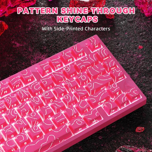 ATTACK SHARK R82 HE Magnetic Switch Gaming Keyboard, 75% Wired, 8KHz Polling, 0.005mm Rapid Trigger Accuracy, & Snap Tap Support, Pink Contours Games Corner