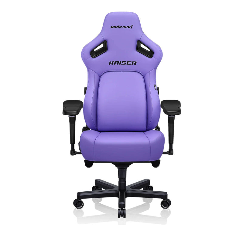 AndaSeat Kaiser 4 Series Premium Gaming Chair, 5° Sloping Seat Base, Pop-out Lumbar, 5D Armrests, Up to 180kg Max Weight, Premium PVC Leather, XL, Zen Purple | AD12YDDC-XLL-20-V-PVC