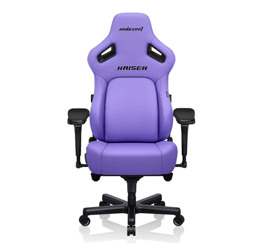 AndaSeat Kaiser 4 Series Premium Gaming Chair, 5° Sloping Seat Base, Pop-out Lumbar, 5D Armrests, Up to 180kg Max Weight, Premium PVC Leather, XL, Zen Purple | AD12YDDC-XLL-20-V-PVC