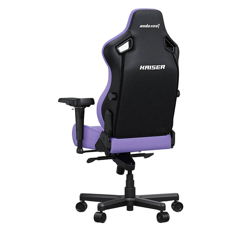 AndaSeat Kaiser 4 Series Premium Gaming Chair, 5° Sloping Seat Base, Pop-out Lumbar, 5D Armrests, Up to 180kg Max Weight, Premium PVC Leather, XL, Zen Purple | AD12YDDC-XLL-20-V-PVC
