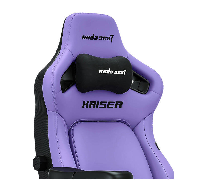 AndaSeat Kaiser 4 Series Premium Gaming Chair, 5° Sloping Seat Base, Pop-out Lumbar, 5D Armrests, Up to 180kg Max Weight, Premium PVC Leather, XL, Zen Purple | AD12YDDC-XLL-20-V-PVC