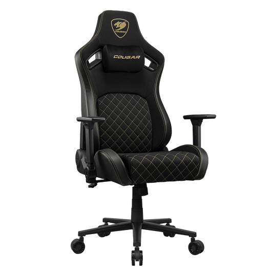 COUGAR Defensor Gold F Gaming Chair – PushBack Recline, 4D Folding Armrests, Hyper-Dura Leatherette, Ergonomic Design Games Corner