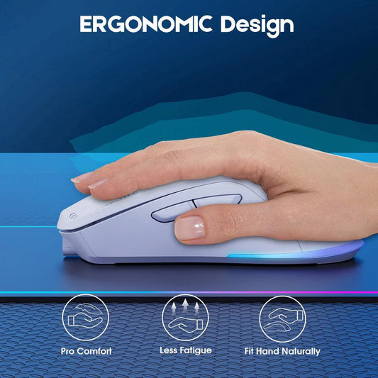 Onikuma CW917 Gaming Mouse Wireless 4800 DPI Adjustable DPI Levels-White Games Corner