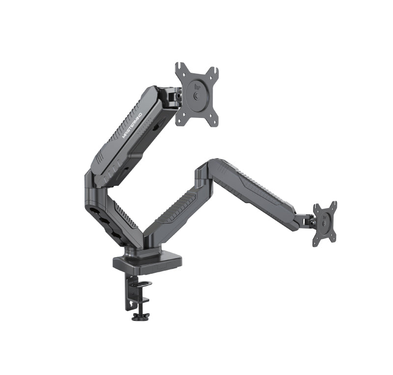 MASTERMIND DSMA-1 - DUAL SUSPENSION MONITOR ARM - FOR 15” - 27” MONITORS