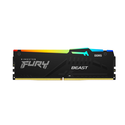 Kingston FURY Beast RGB 64GB (2x32GB) CL30-36-36 1.4V, DDR5 6000MT/s Memory DIMM-Black, KF560C30BBAK2-64