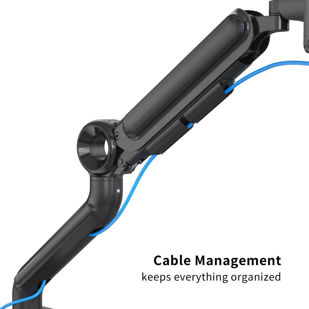 Devo Gaming Monitor Arm - 2 Monitors v2 - Black