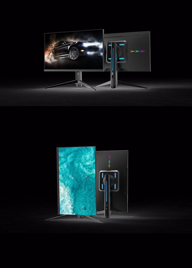 Deadskull 27 Inch IPS 2K 165Hz gaming monitor with adjustable stand RGB light bar