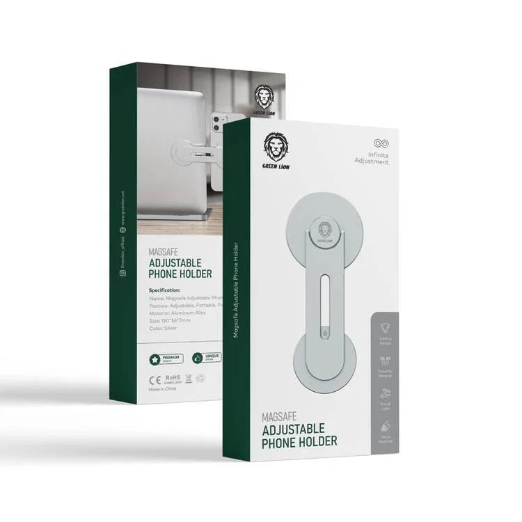 Green Lion Magsafe Adjustable Phone Holder – Silver, GNMGADHLLSL