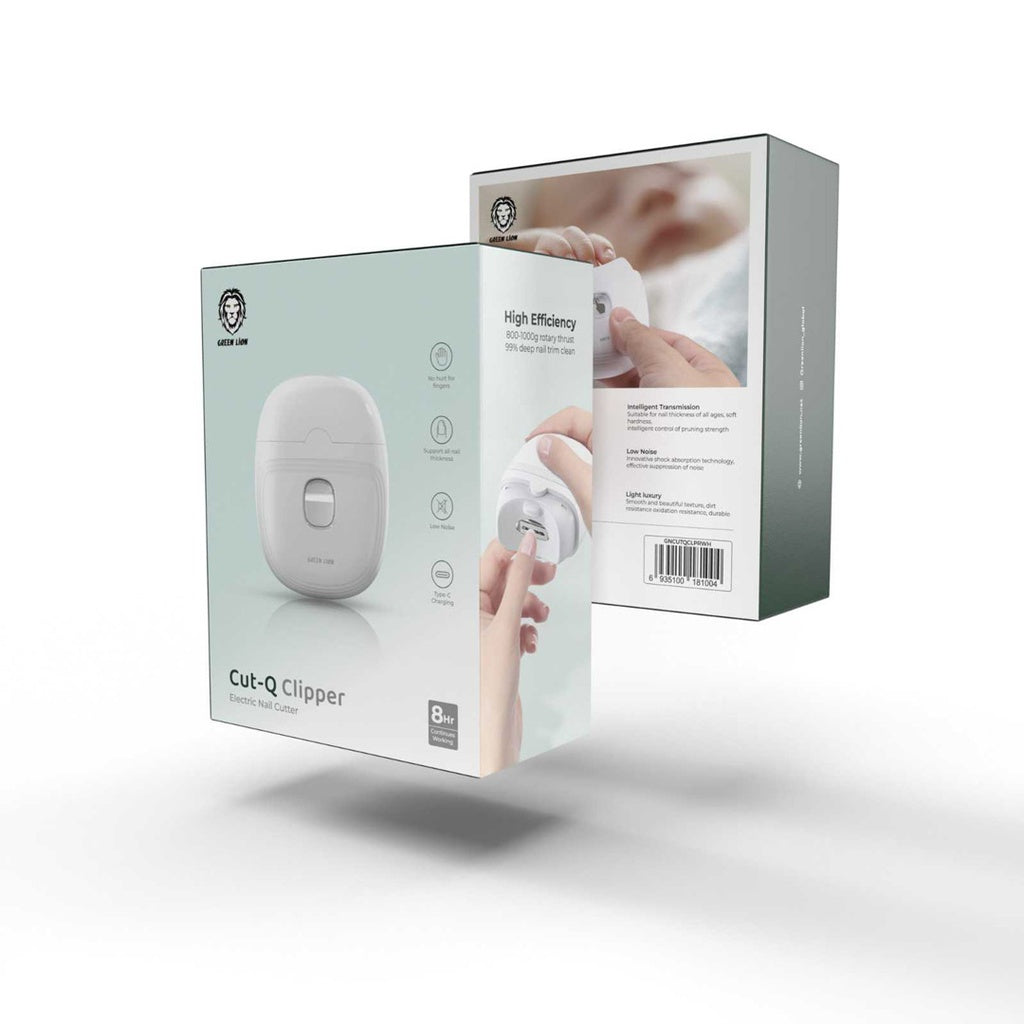 Green Lion Cut-Q Clipper Electric Nail Cutter - White, GNCUTQCLPRWH