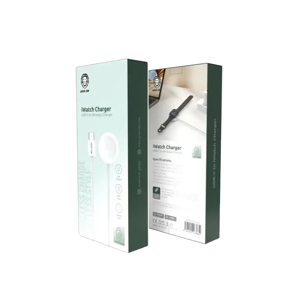 Green Lion iWatch Charger USB-C To Wireless Charger - White , GNIWATCHUCWH