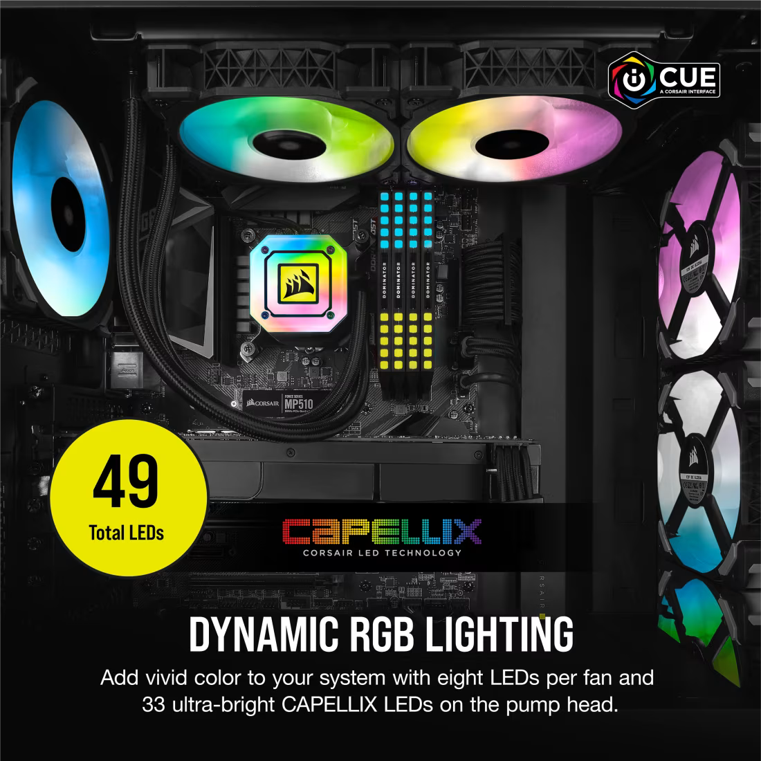 Corsair Icue h100i Elite Capellix Liquid CPU Cooler, CW-9060046-WW