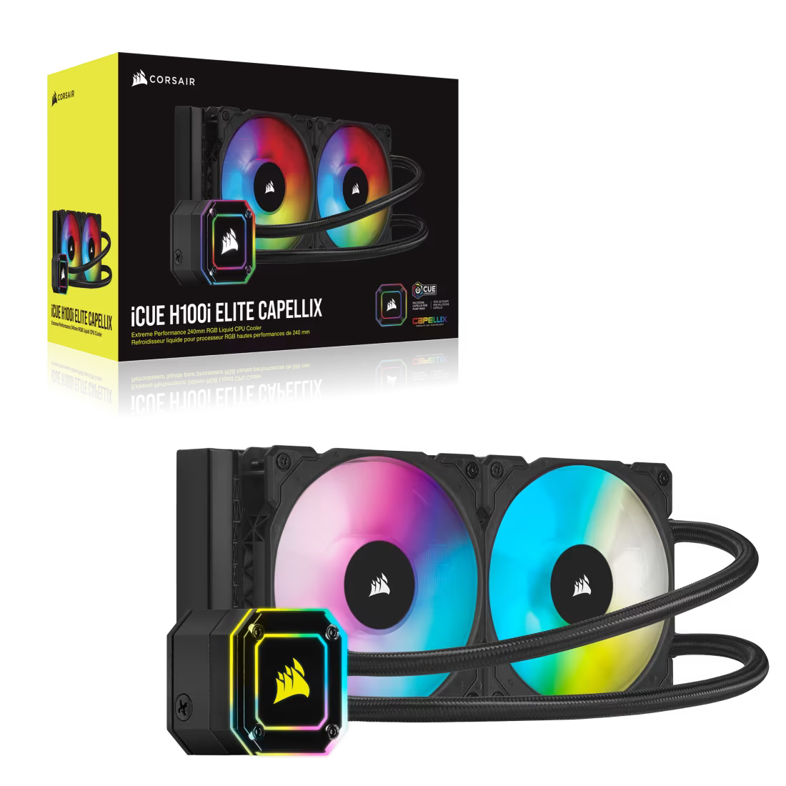 Corsair Icue h100i Elite Capellix Liquid CPU Cooler, CW-9060046-WW